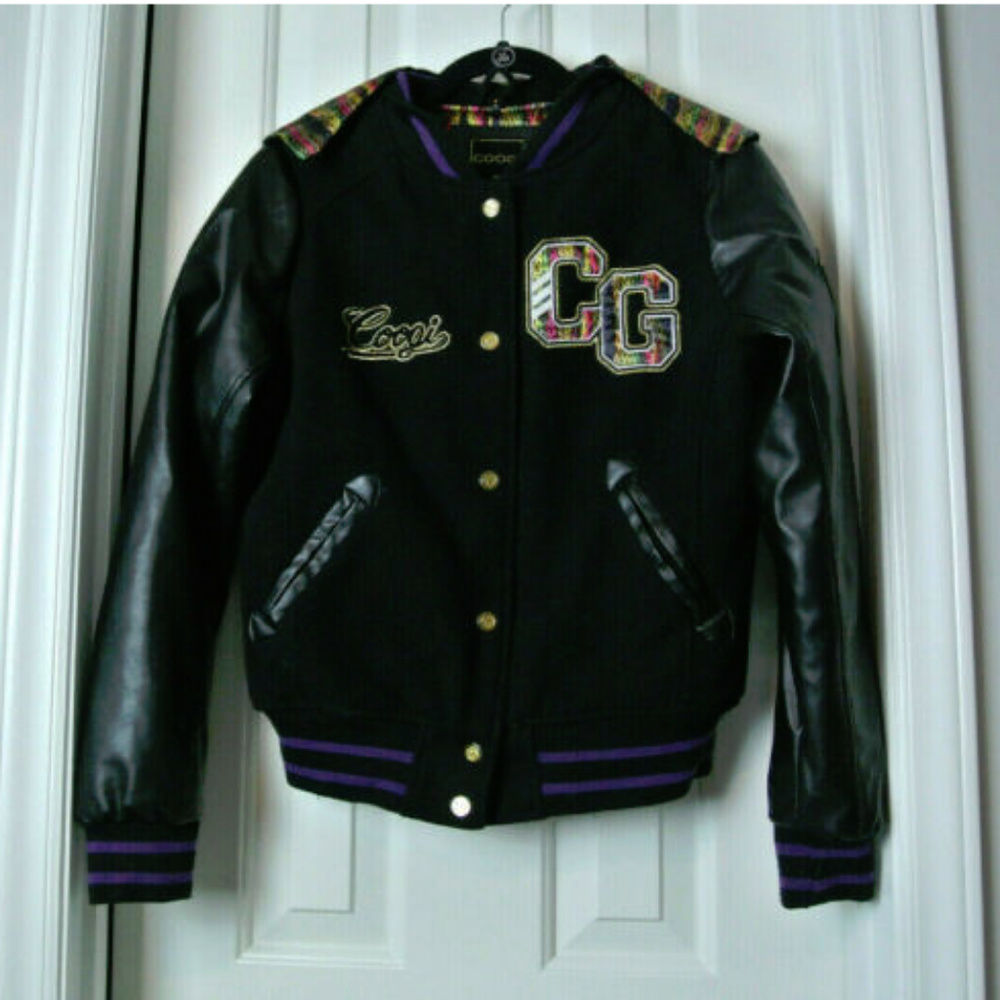COOGI Varsity Jacket Removeable Hood Size M
